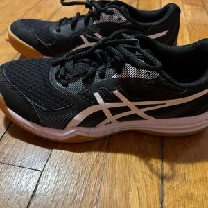 ASICS Black White Volleyball Shoes